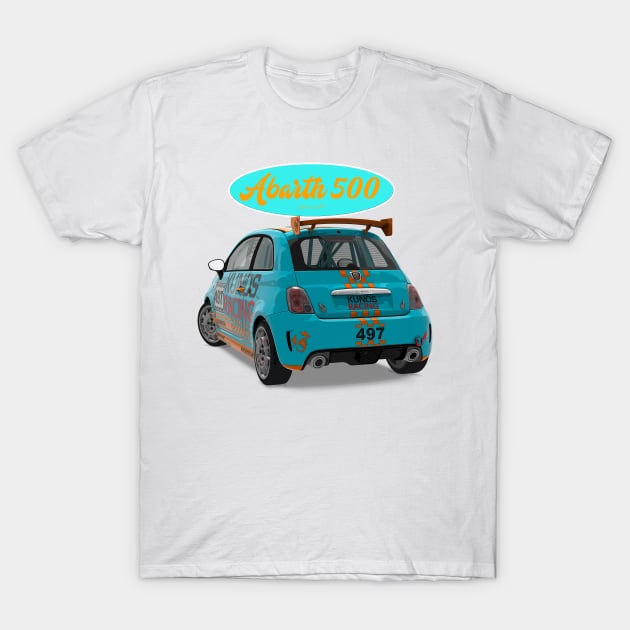 ABARTH 500 497 Back T-Shirt by PjesusArt